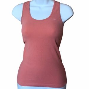 🔥Coral Ribbed U-Neck Tank Top - M